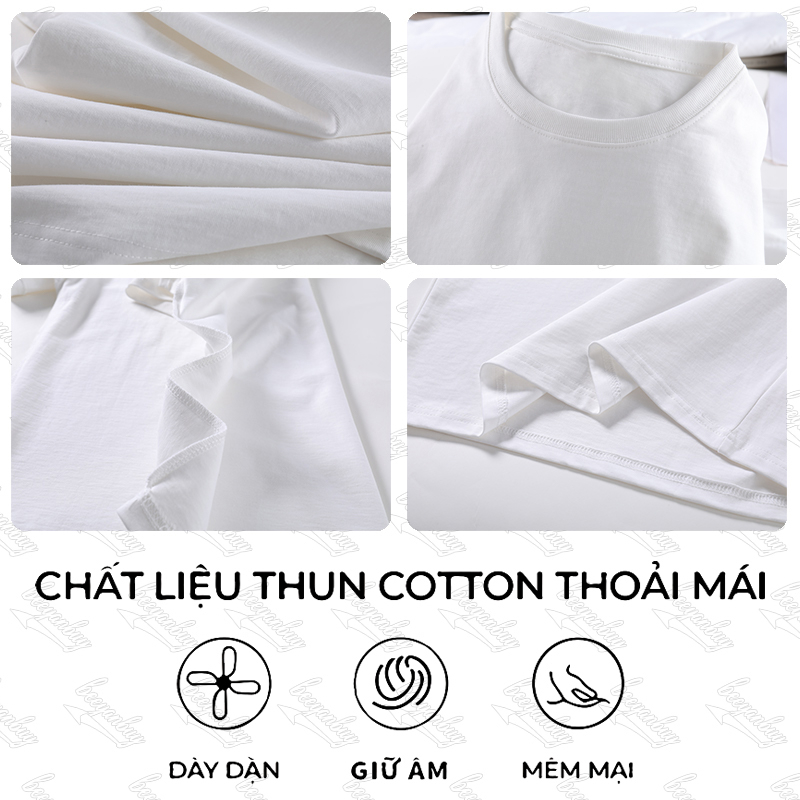 Áo thun phông nam trắng local brand BEEYANBUY vintage T-shirt in hình unisex 100% cotton-B0011