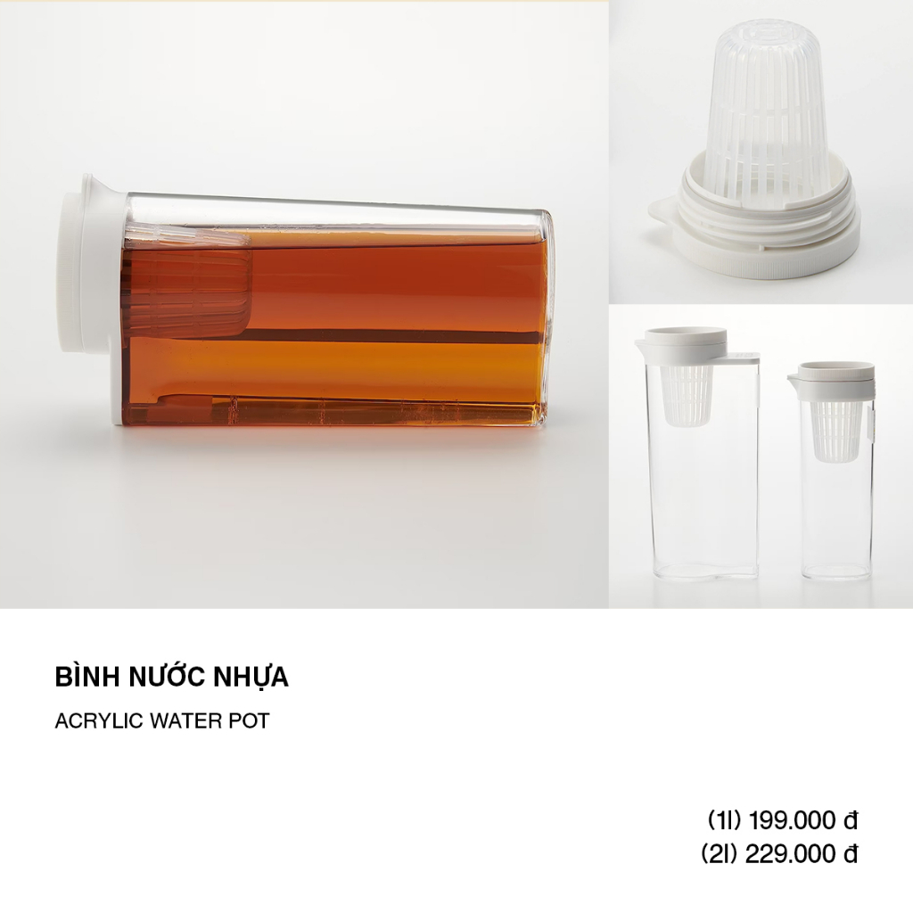 MUJI BÌNH NƯỚC NHỰA 1L/2L