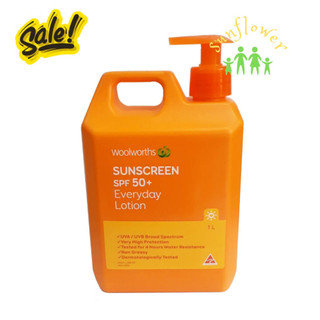 Kem chống nắng body toàn thân Woolworths Everyday Sunscreen SPF 50+ 1lít