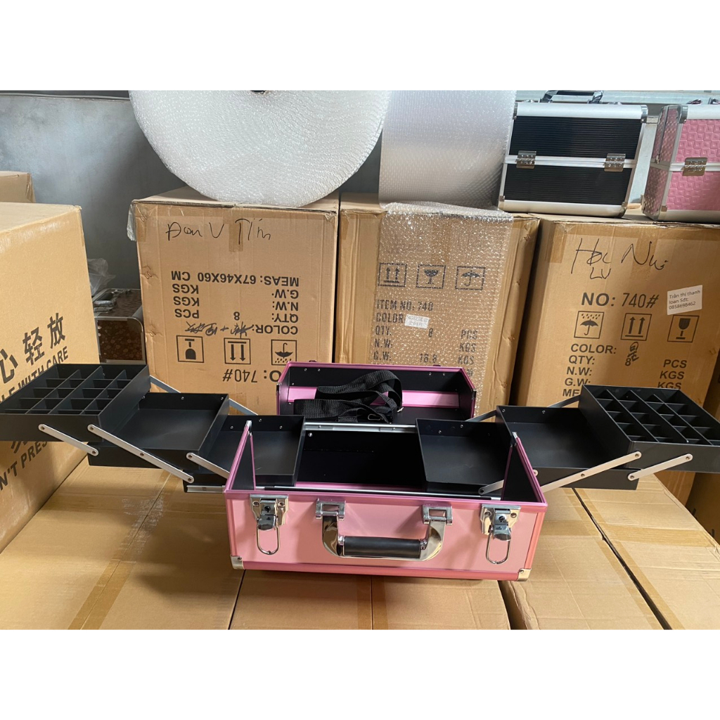 Cốp nhôm 3 tầng Size to ☄️FREESHIP☄️Nail Mi Phun Săm Trang điểm