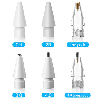  Đầu ngòi bút thay thế loại nhám cao cấp Goojodoq cho bút Apple Pencil 1 và 2 ngòi bút gốc kim loại 4.0