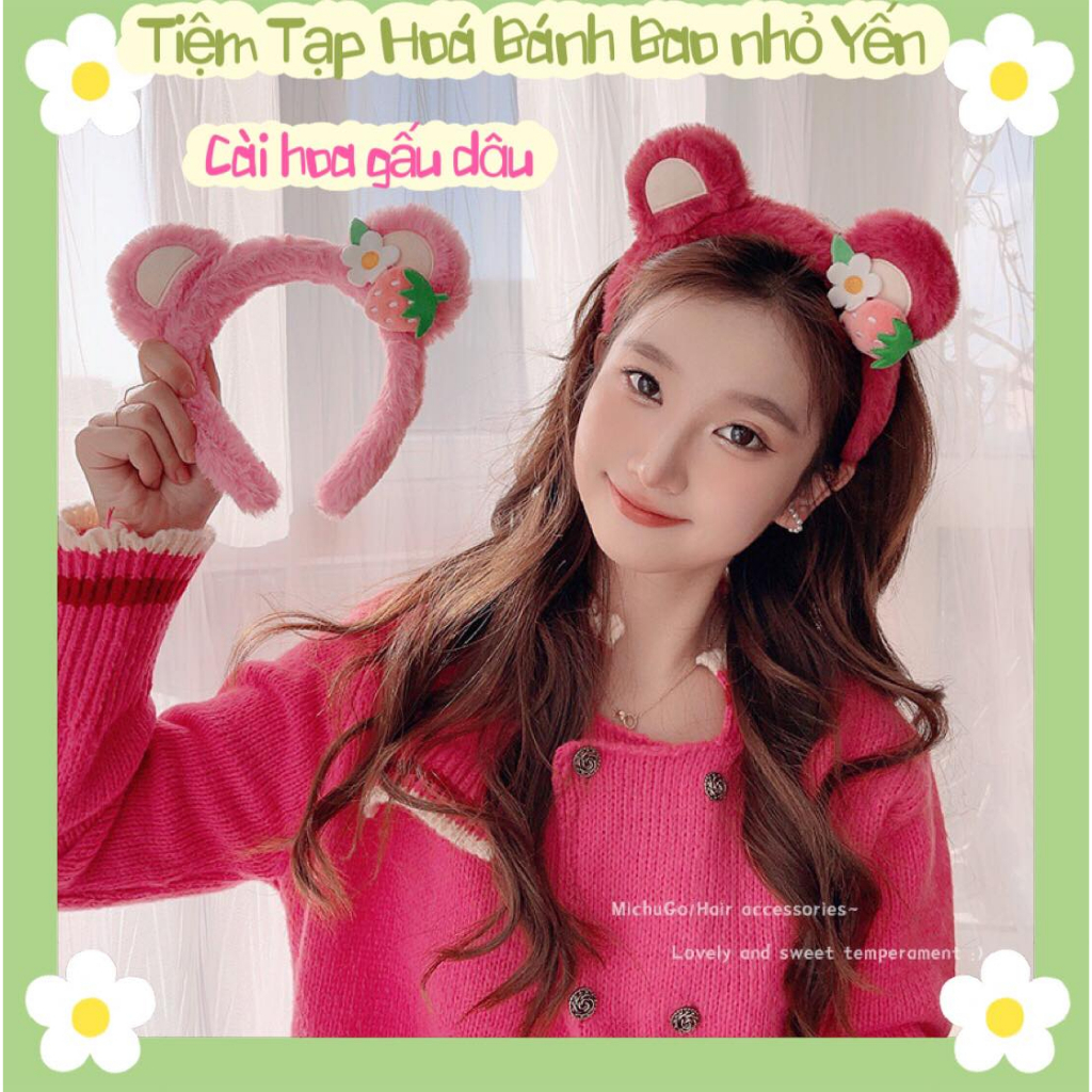 Cài gấu hoa hồng siêu hot. Ship hoả tốc cần thơ