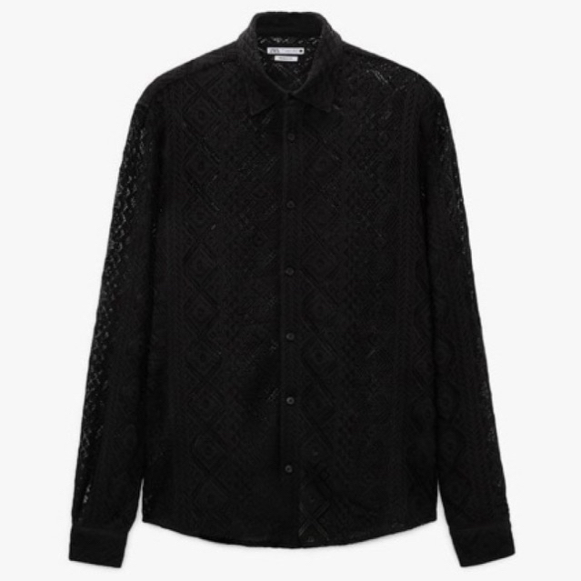 Áo sơ mi dài tay Zara authentic CROCHET size S