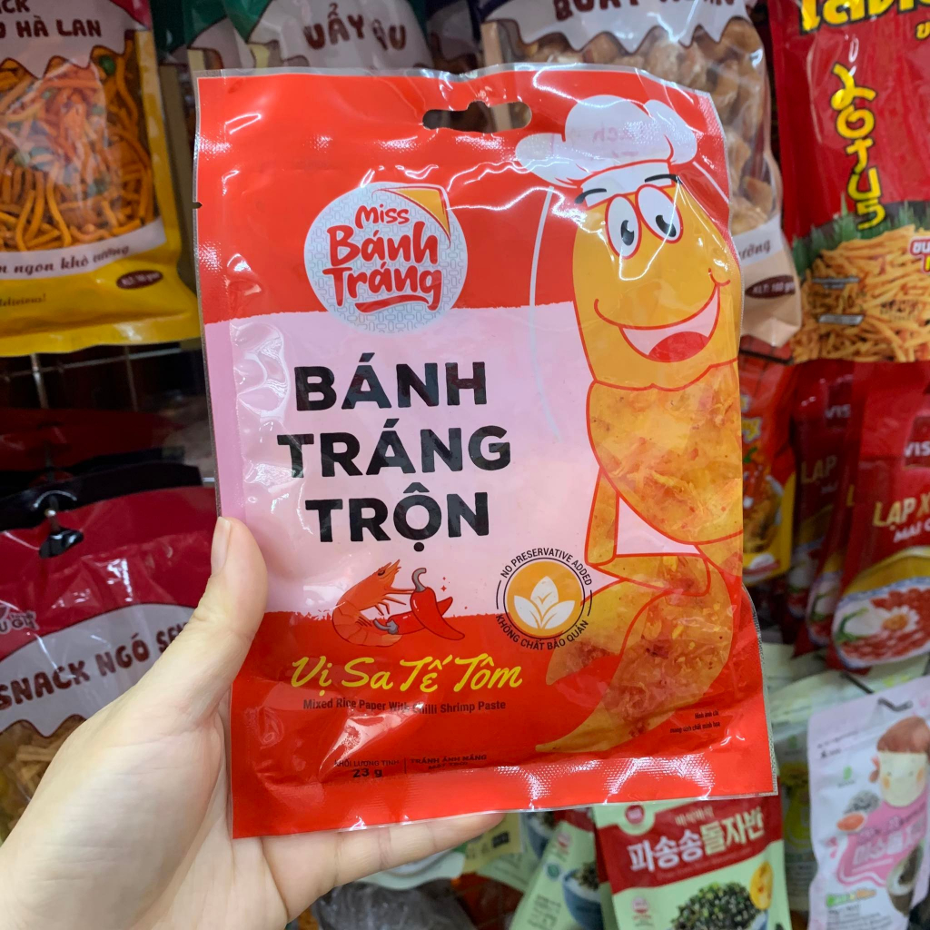Bánh tráng trộn vị sa tế tôm gói 23g