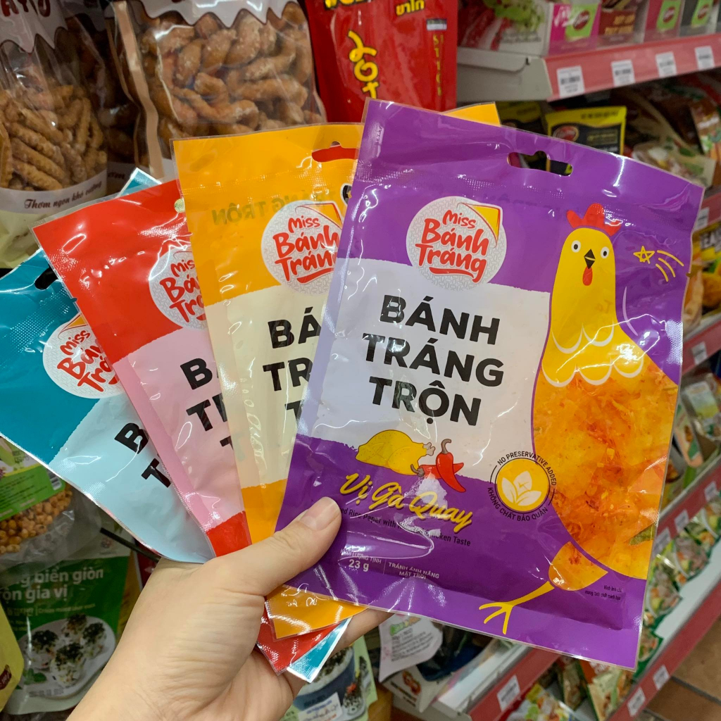 Bánh tráng trộn vị sa tế tôm gói 23g