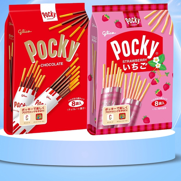Bánh que Pocky Glico Nhật  109g vị Dâu, Socola