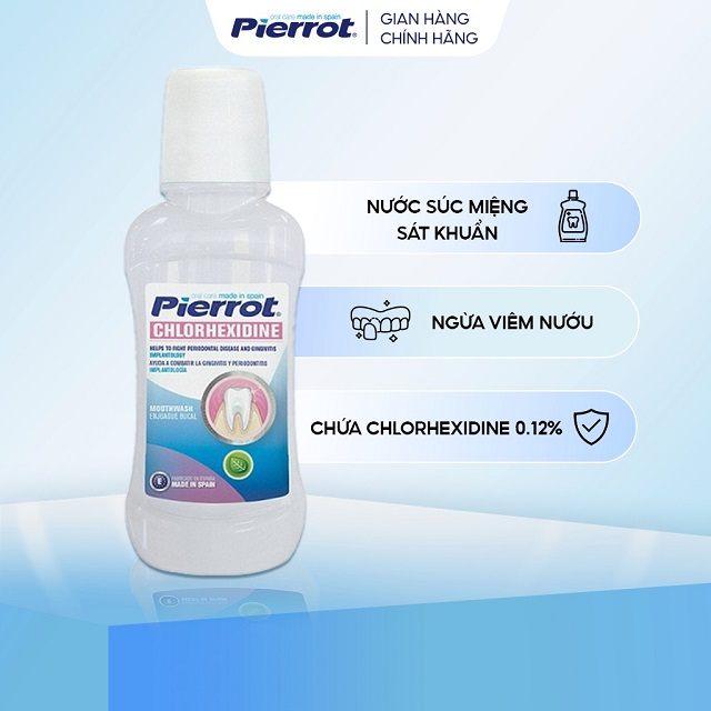 Nước súc miệng sát khuẩn Pierrot Chlorhexidine 250ML