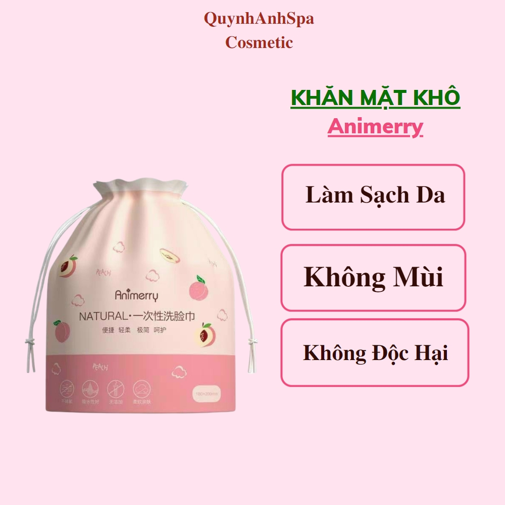 Khăn mặt khô Animerry Dùng 1 lần lau khô, lau ướt quynhanhspa20