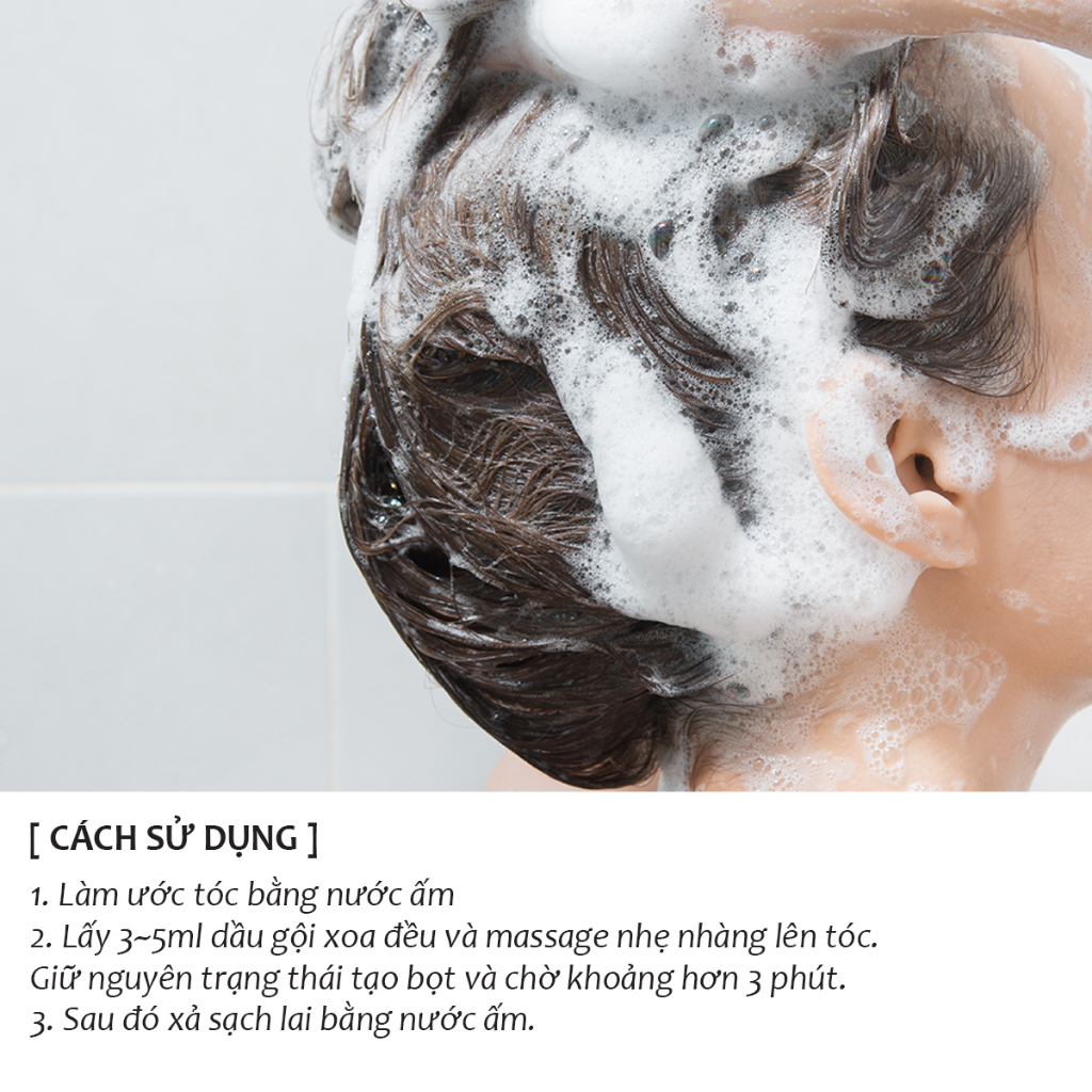 Dầu gội giảm rụng tóc, phục hồi hư tổn mùi Xạ Hương Trắng TENZERO Anti Hairloss Scalp Shampoo White Musk 500ml