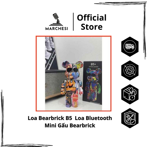 Loa Bearbrick B5 Loa Bluetooth Mini Gấu Bearbrick Nghe Nhạc Cực Hay Mẫu Mới 2022