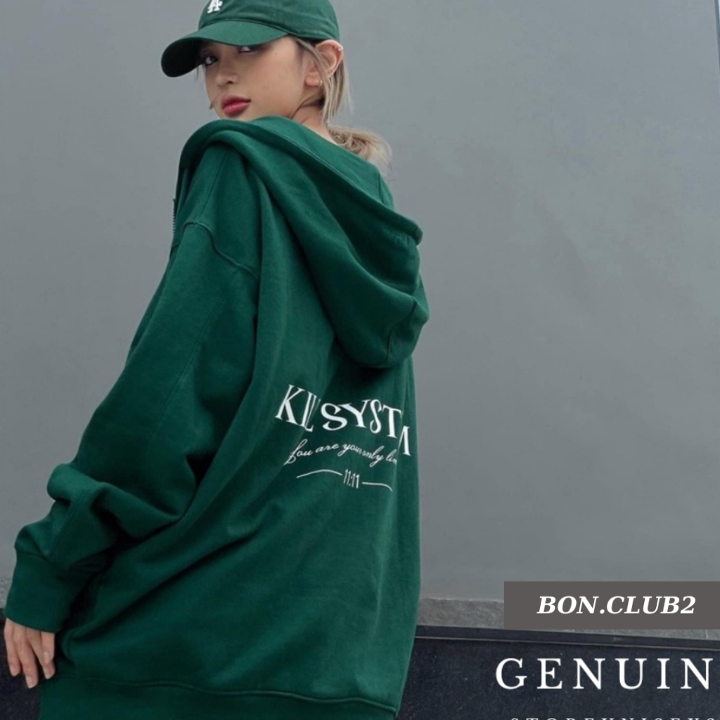 Áo Khoác Hoodie Nữ Form Rộng Nỉ Siêu Đẹp Màu Xanh Local Brand Oversize Unisex Thời Trang Hàn Quốc | BigBuy360 - bigbuy360.vn