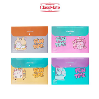 Túi cúc bấm Clear bag đựng tài liệu A4 CLASSMATE, file đựng giấy tờ nhựa cao cấp thiết kế hoạ tiết Funtime CL-CBF01