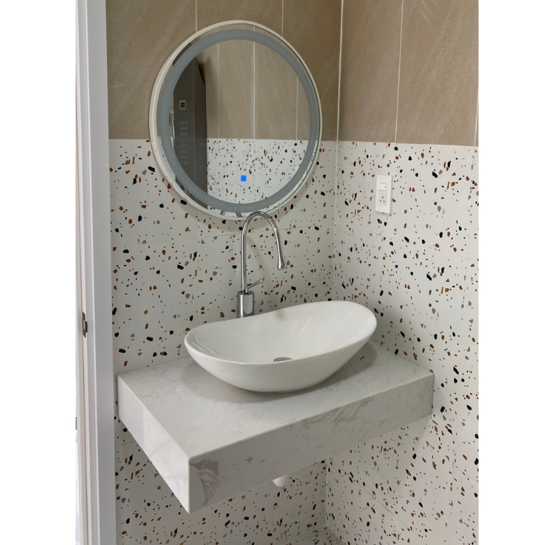 Bàn đá vuông hộp đặt chậu lavabo nhiều kích cỡ
