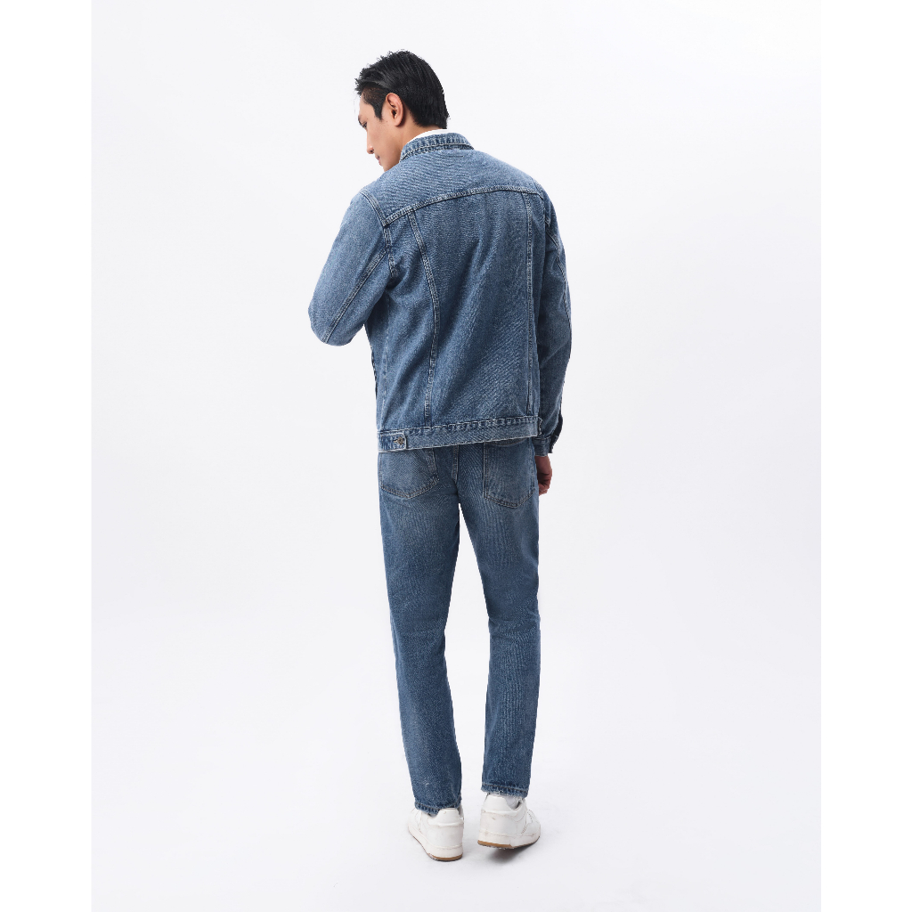 Áo khoác Jean nam basic MENFIT DC301 chất denim cao cấp, dày dặn, form chuẩn tôn dáng