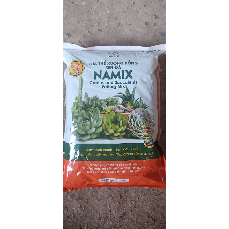 Đất sạch chuyên trồng Sen đá Namix 2 dm3 nguyên gói 🌱