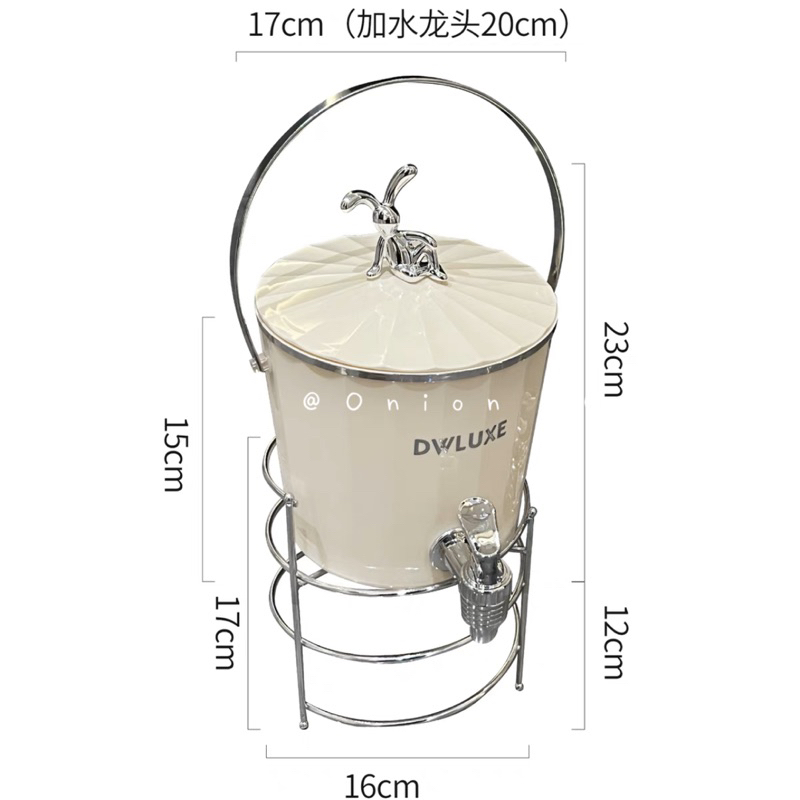 Bình đựng nước thuỷ tinh + giá đỡ để bàn phòng khách