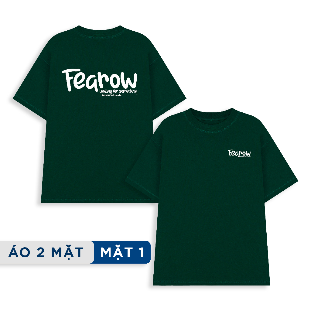 Áo thun 2 mặt nam nữ local brand unisex Fearow Double Tee Collection - Pixel Corgi / Xanh Lá Đậm - ATF1007