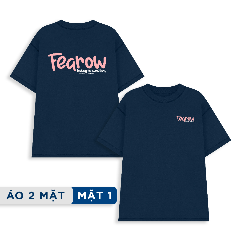 Áo thun 2 mặt nam nữ local brand unisex Fearow Double Tee Collection - Floral / Navy - ATF1009