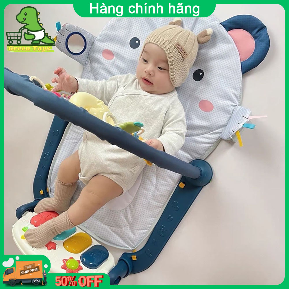 Thảm nằm dành cho bé sơ sinh cao cấp, chân đạp piano giúp bé phát triển thính giác, đệm thoáng khí không toát mồ hôi