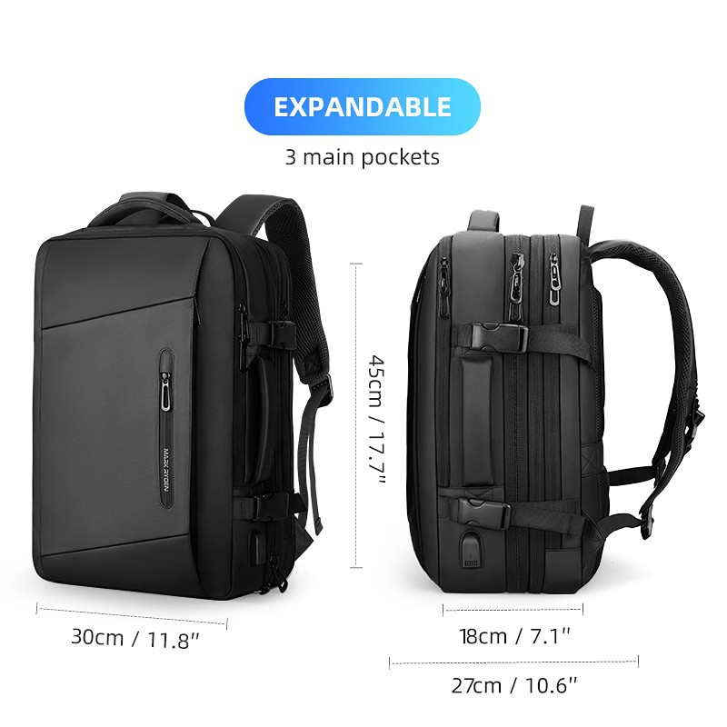 Balo Laptop Du Lịch 17 Inch MARK RYDEN Thiết Kế  Cổng Sạc USB Tiện Lợi Chất Lượng Cao