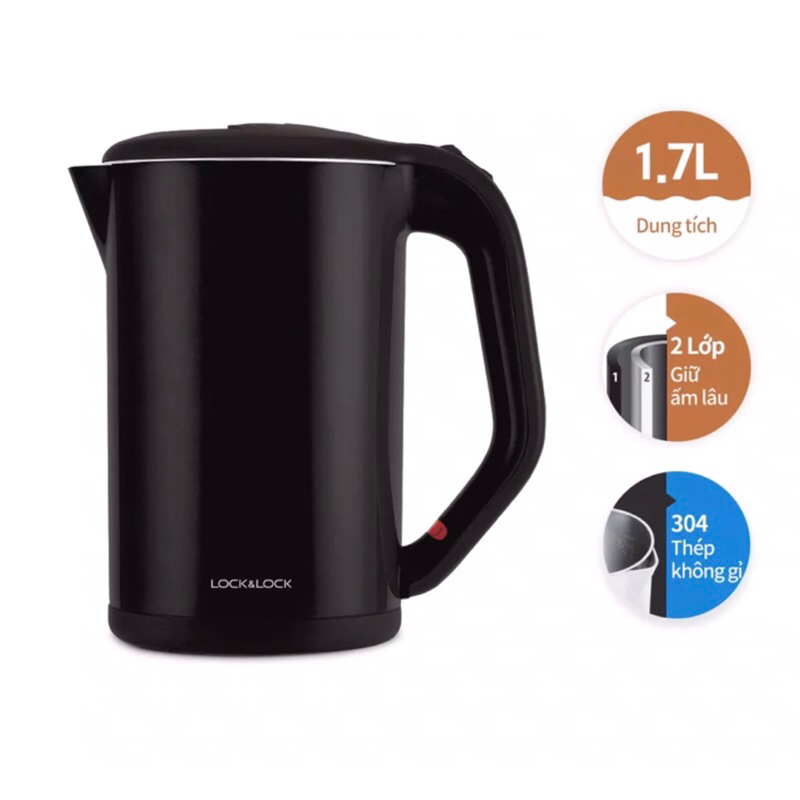 Ấm Siêu Tốc Lock&Lock EJK738  1700 ml  - hàng chính hãng