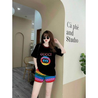 sét bộ short thêu logo