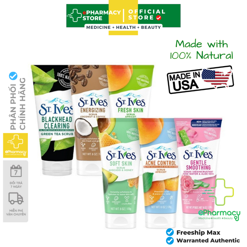 Sữa Rửa Mặt St.Ives - St.Ives sữa rửa mặt tẩy tế bào chết dịu nhẹ 170g