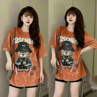 sét bộ short phối 3D in logo gấu