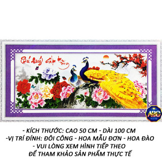 Tranh đính đá tự làm - phú quý cát tường 90 - tranh minh hiền