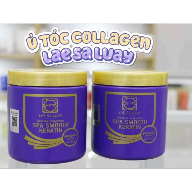 [Hàng Chính Hãng] Ủ tóc lụa tím Lae Sa Luay Collagen Thái lan hũ tím 250ml