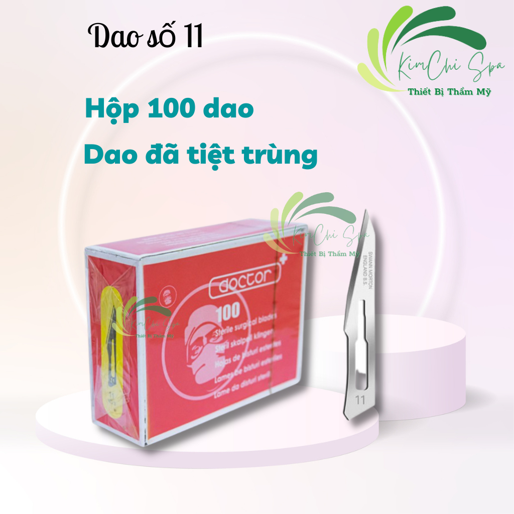 Hộp 100 lưỡi Dao số 11, dao mổ, tiểu phẫu, cắt mụn