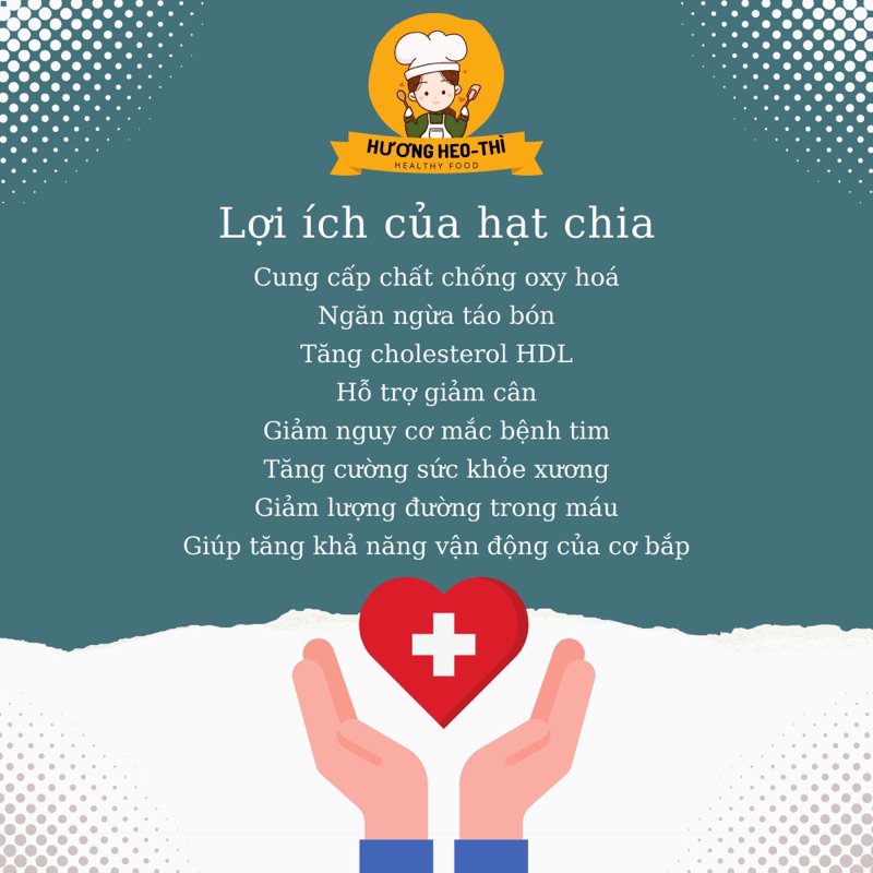 Hạt Chia Hữu Cơ túi 100g, Hạt Chia Giảm Cân An Toàn Chính Hãng
