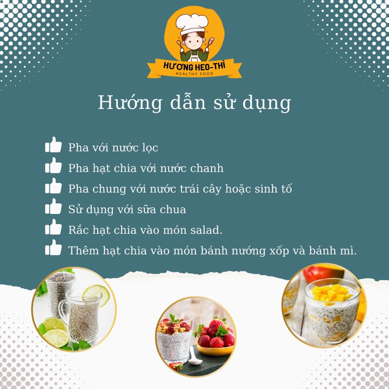 Hạt Chia Hữu Cơ túi 100g, Hạt Chia Giảm Cân An Toàn Chính Hãng