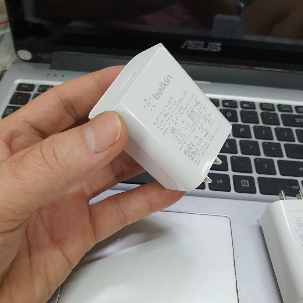 Củ Sạc Nhanh PD Belkin 27W Chính Hãng, Chuẩn MFI, Nobox, New 100%