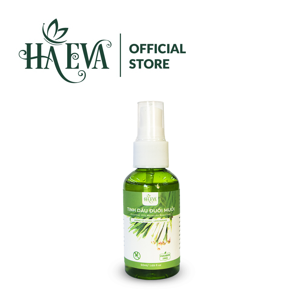 Tinh dầu đuổi muỗi Sả Chanh Haeva 50ml, 100% Thiên Nhiên, đuỗi muỗi hiệu quả, khử mùi hôi, kháng khuẩn không gian
