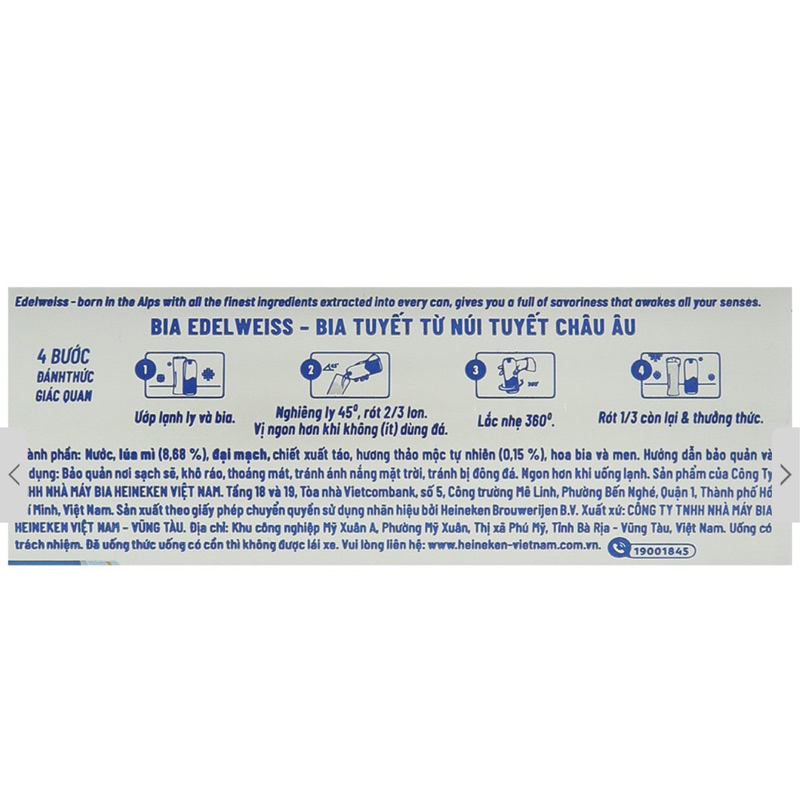 Bia Tuyết Edelweiss