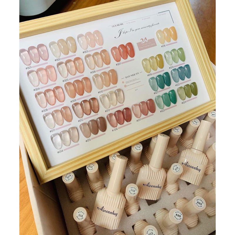 Set sơn thạch  24 màu tone màu hàn quốc chính hãng