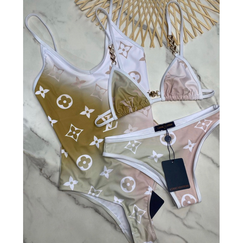 BODYSUIT LV OMBRE TÍM HỒNG/XANH NÂU NEW