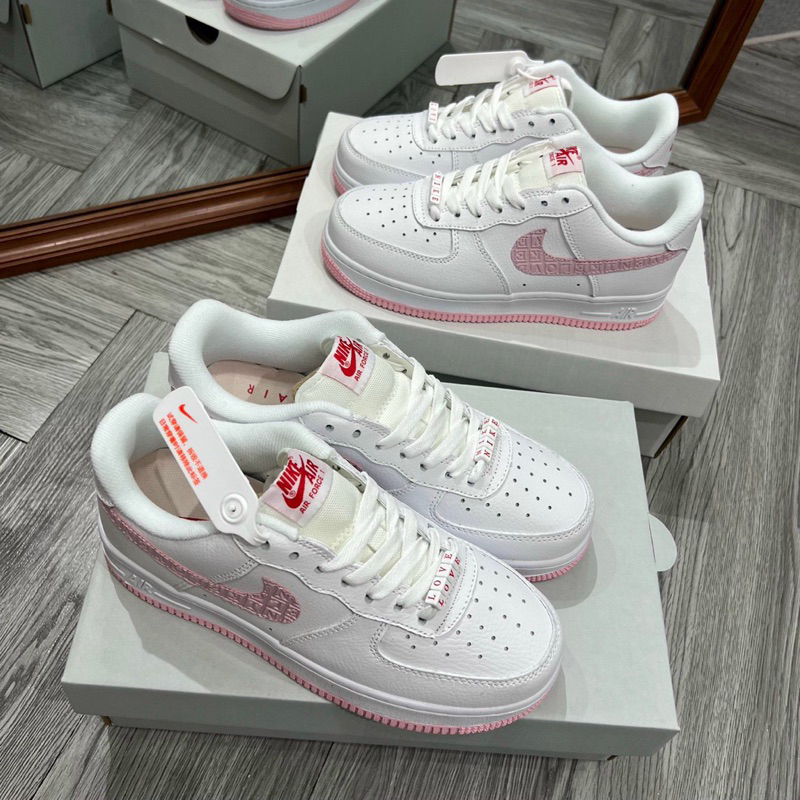 GIÀY AF’1PINK LOVE WHITE LAI AU CAO CẤP [ Full Box + Free Ship ]