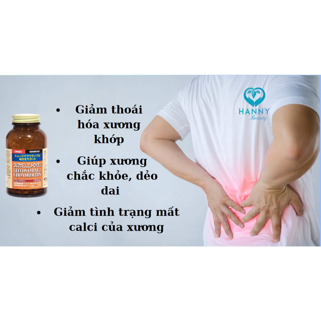 Viên Uống Bổ Xương Khớp Cao Cấp Glucosamine Và Chondroitin Orihiro 480 Viên