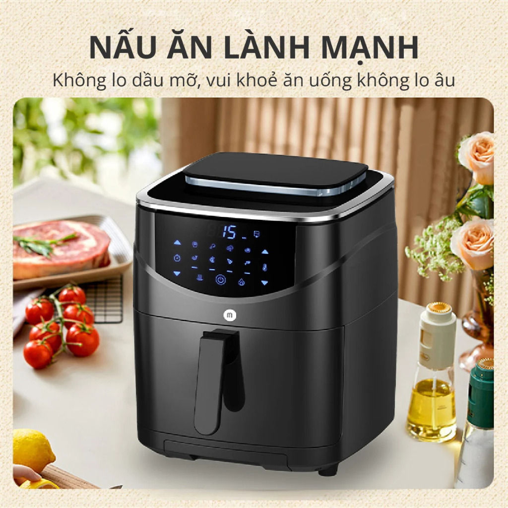 Nồi Chiên Không Dầu Hơi Nước 10L (7L) Mishio MK302