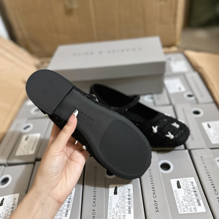 Giày búp bê cnk thỏ cườm fullbox