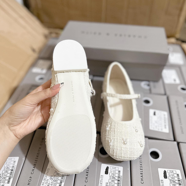 Giày búp bê cnk thỏ cườm fullbox