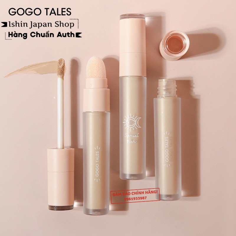 Kem Che Khuyết Điểm 2 Đầu Tiện Lợi GOGO TALES Moisturizing Traceless Concealer Special Fish