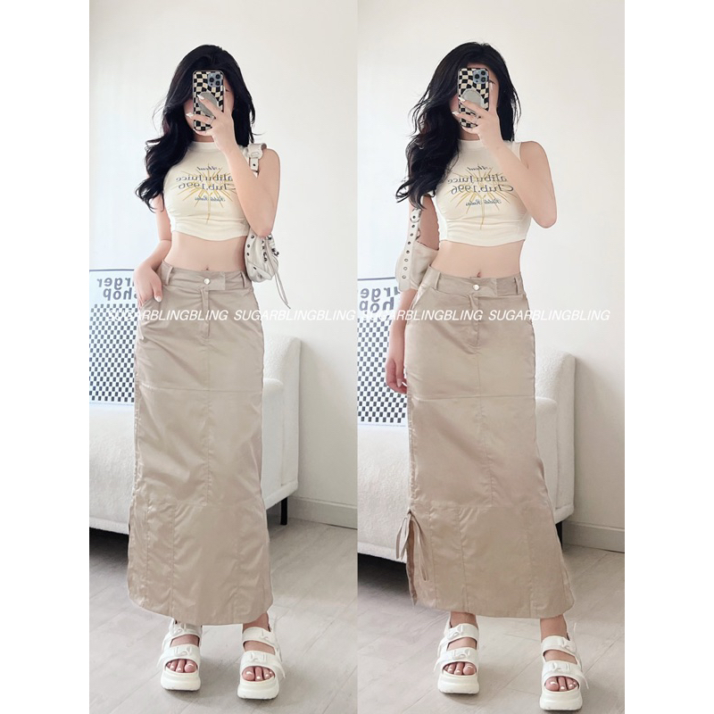 SET ÁO CROPTOP MALIBU + CHÂN VÁY TÚI HỘP RÚT S103 | 𝑺𝒖𝒈𝒂𝒓𝒃𝒍𝒊𝒏𝒈𝒃𝒍𝒊𝒏𝒈