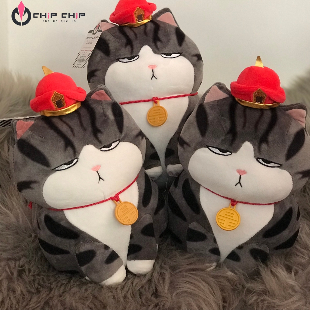 Gấu Bông Mèo Hoàng Thượng Cao Cấp Mặt Quạo Dễ Thương