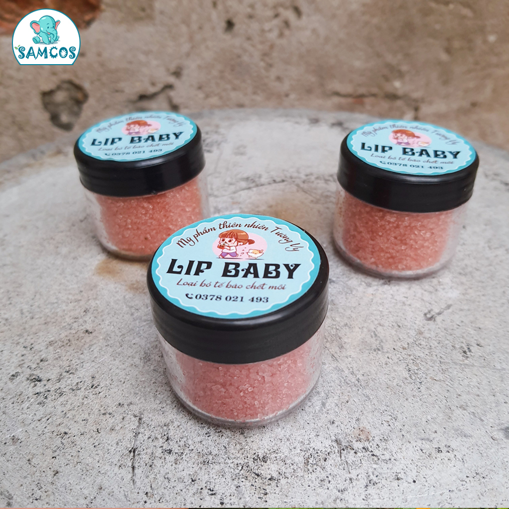 Tẩy tế bào da chết môi Tường Vy Lip Baby 50g làm hồng, chống nẻ, khử thâm môi luôn căng mọng SamCos