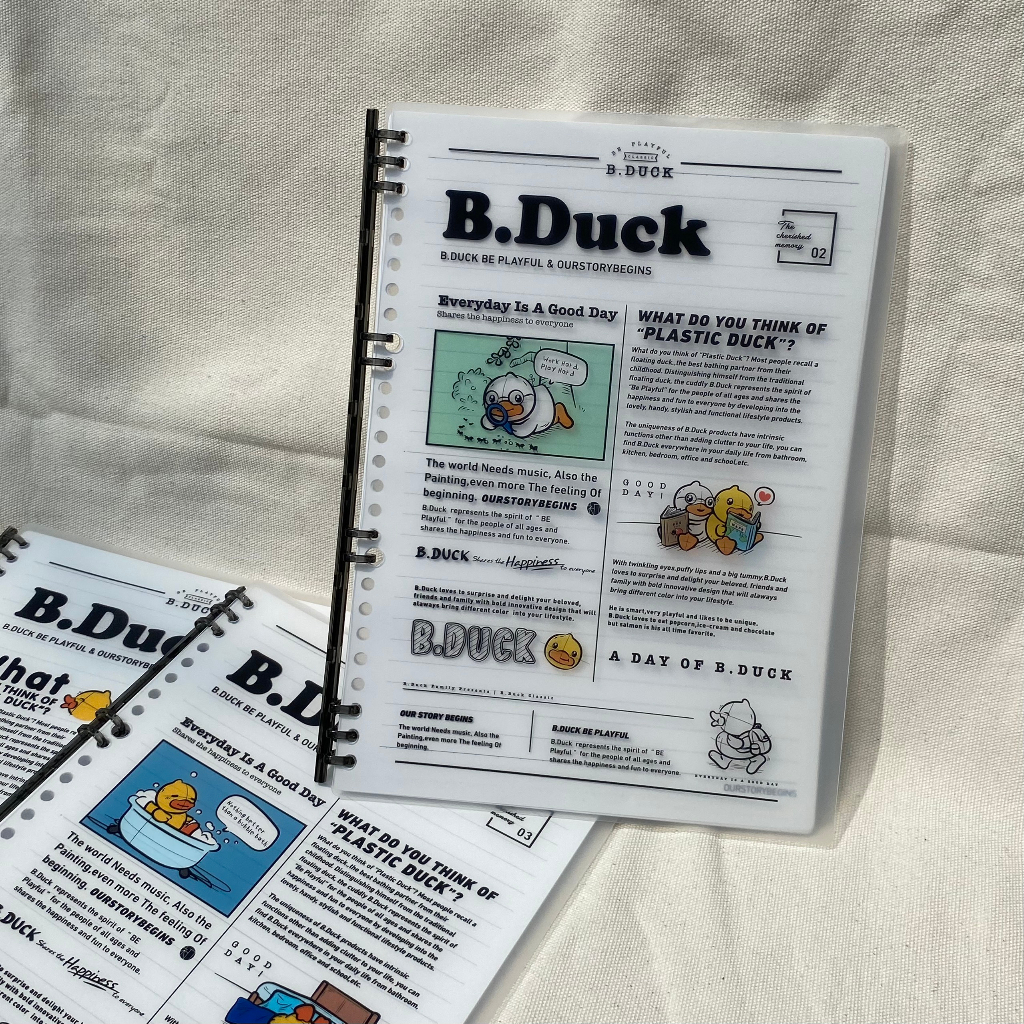 Sổ Bìa Còng Nhựa Binder B-Duck 10 Còng Khổ B5 40 Trang Đa Dạng Mẫu Mã Ours Story Begins Cây Đầu To