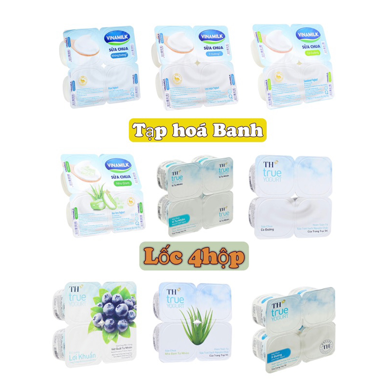 Sữa chua/ Yogurt Vinamilk_TH True Milk ( Lốc 4 hộp )