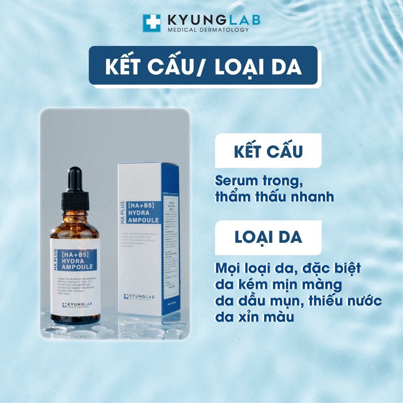 Serum B5 HA Hydra KYUNG LAB ampoule căng bóng da 50ml Hàn Quốc